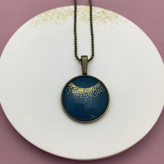Kette mitternachtsblau Goldregen