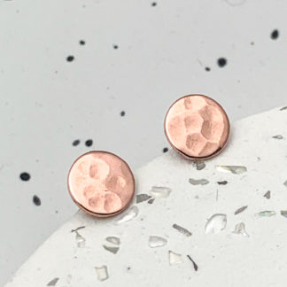 Ohrstecker gehämmerte Kreise Roségold
