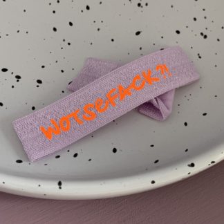 Wotsefack?! Armband lavendel pastell/ neonorange