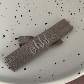 Ohhhm Armband taupe/ silber
