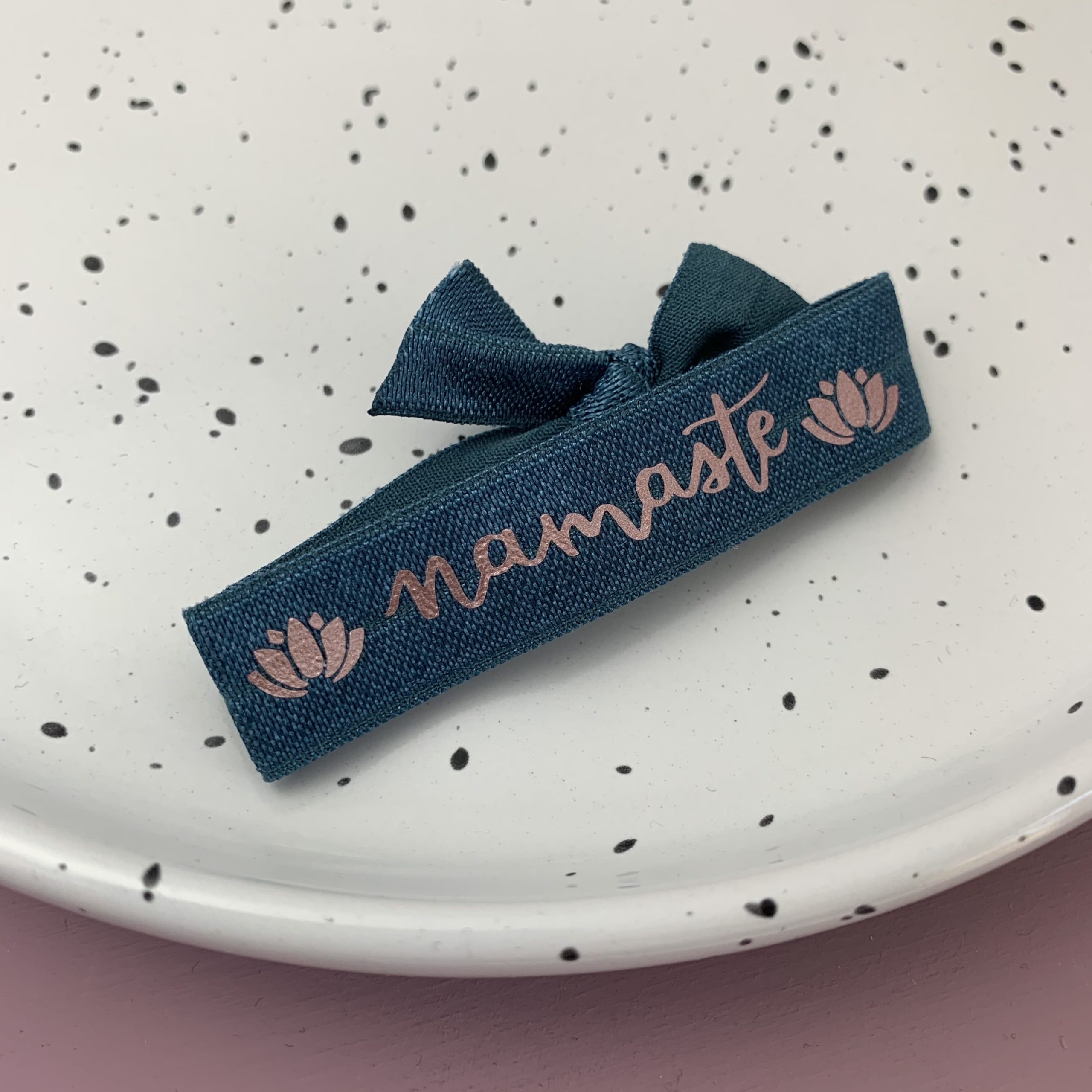 Namaste Armband petrol/ roségold