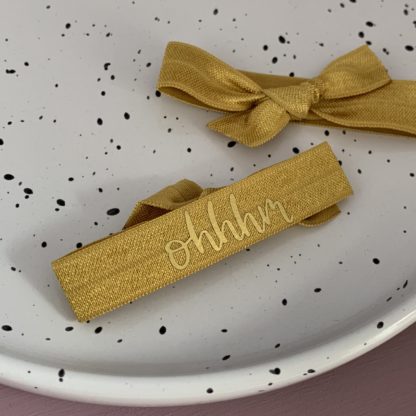 Ohhhm Armband senfgelb/ gold Rückseite