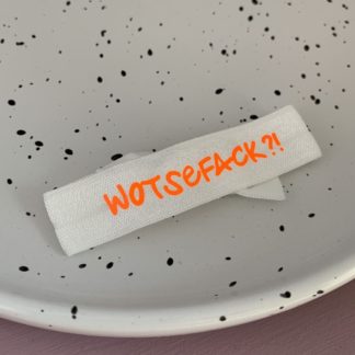 WOTSEFACK?! weiß/neonorange