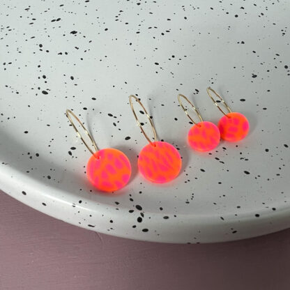 Creolen Polymer Clay Neonpink Neonorange