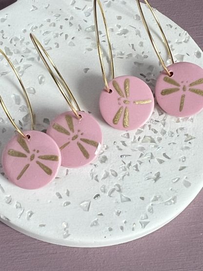 Creolen Libellen Rosé Gold mit und ohne Resin