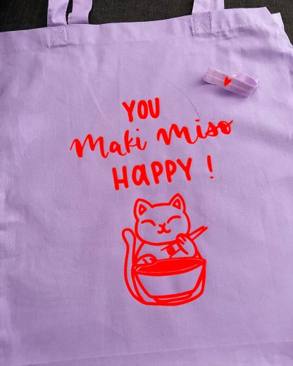 You maki miso happy Tasche lavendel/ neonorange