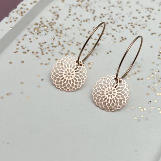 Creolen Mandala roségold