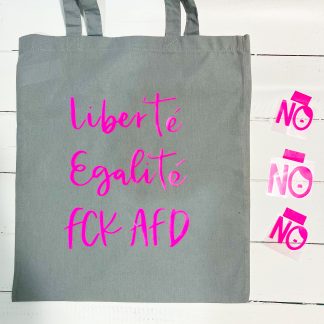 Liberté egalité fck AfD_grau Neonpink 2