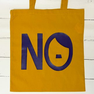 No Nazis Tasche Senf Pflaume