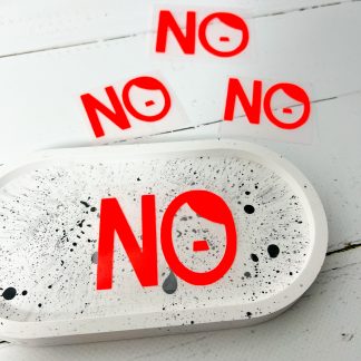 Bügelbid no Nazis neonkoralle Tablett