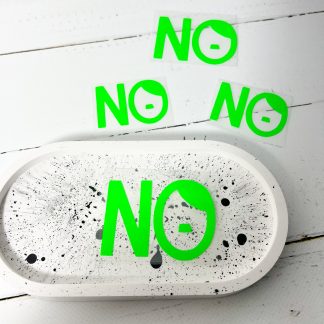Bügelbild no Nazis neongrün