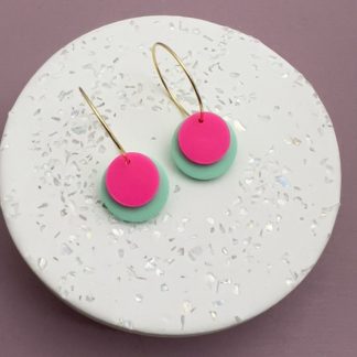Creolen mint Neonpink